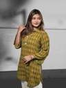 Elegant Geometric Kabli Cut Georgette kurti 1