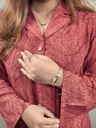 Premium Terracotta Brick Red Korean Double Georgette Co-ord Set 2