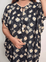 Trendy Black Floral Korean Georgette Kaftan Top 4