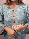 Elegant Sea Green Embroidered Double Georgette Kurti 3