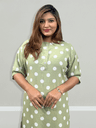 Trendy Polka Dot Korean Double Georgette Kurti 1