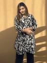 Bold Animal Print Premium Button-Down Kurti 3