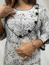 Elegant Floral Print Cotton Kurti with Designer Neck 5