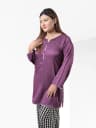 Farsi Co-ord Set (Plum Purple & Printed Pant) 3