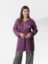 Farsi Co-ord Set (Plum Purple & Printed Pant) 1