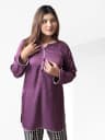 Farsi Co-ord Set (Plum Purple & Printed Pant) 2