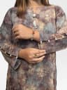 Enchanted Forest Print Korean Georgette Kurti (Vintage Earthy Taupe) 3