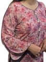 Elegant Floral Digital Printed Shimmer Kurti (Pink and Light Lavender) 3