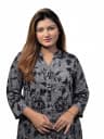 Monochrome Bloom — A-Line Kurti 3