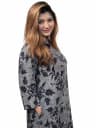 Monochrome Bloom — A-Line Kurti 2