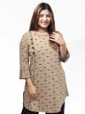 Crown Motif Tunic — Sand Beige | Mimosa Chiffon 4