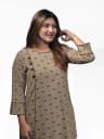 Crown Motif Tunic — Sand Beige | Mimosa Chiffon 3