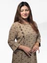 Crown Motif Tunic — Sand Beige | Mimosa Chiffon 2