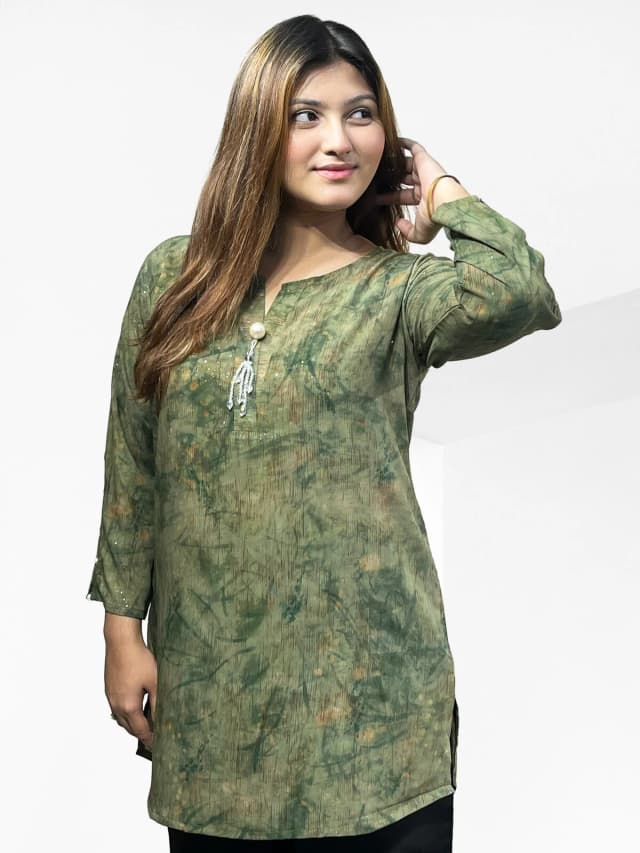 Olive Haze-Short Kurti